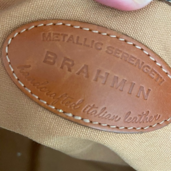 BRAHMIN Vivian Dome Bag Light Almond Color Purse Top Handles & Shoulder Strap - Picture 10 of 16